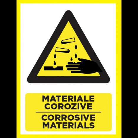 Placuta pentru materiale corozive corrosive materials